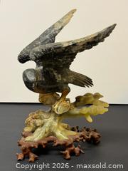 MaxSold Auction: Vintage Chinese Hand Carved Jade Hawk Bird Sculpture on Stand - Toronto (Ontario, Canada) PARTNER MANAGED Estate Sale Online Auction - Edmond Avenue