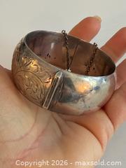 MaxSold Auction: Vintage Etched Sterling Silver Bangle   - Toronto (Ontario, Canada) PARTNER MANAGED Estate Sale Online Auction - Edmond Avenue