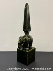 MaxSold Auction: Vintage Italian Glazed Green Ceramic Obelisk with an Elephant - Toronto (Ontario, Canada) PARTNER MANAGED Estate Sale Online Auction - Edmond Avenue