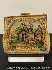MaxSold Auction: Vintage Petit Point Tapestry Evening Bag + Coty Perfume Bottle + Miniature Picture Frame - Toronto (Ontario, Canada) PARTNER MANAGED Estate Sale Online Auction - Edmond Avenue