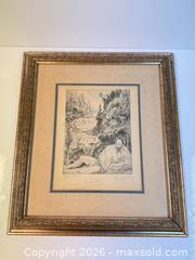 MaxSold Auction: Vintage Signed Etching Nude Male Figure  - Toronto (Ontario, Canada) PARTNER MANAGED Estate Sale Online Auction - Edmond Avenue