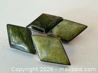 MaxSold Auction: Vintage Sterling Silver + Jade Cufflinks - Toronto (Ontario, Canada) PARTNER MANAGED Estate Sale Online Auction - Edmond Avenue