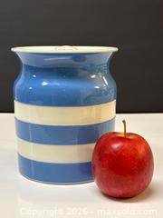 MaxSold Auction: Vintage T.G. Green Cornish Kitchen Ware Storage Jar with Blue and White Stripes - Toronto (Ontario, Canada) PARTNER MANAGED Estate Sale Online Auction - Edmond Avenue