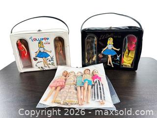 MaxSold Auction: Vintage Lil Lollipop / L'il Dolls Play Case Set — 2 Cases & 7 Dolls - Woodstock (Ontario, Canada) PARTNER MANAGED Downsizing Online Auction - Buller Street