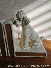 MaxSold Auction: White Poodle Ceramic Bookends Vintage Lefton? - Grimsby (Ontario, Canada) SELLER MANAGED Reseller Online Auction - Mountview Avenue