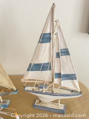 MaxSold Auction: Lot of 5 Vintage Wooden Model Boats Sailboats- Excellent condition! - Kingston (Ontario, Canada) PARTNER MANAGED Downsizing Online Auction - Burbrook Road