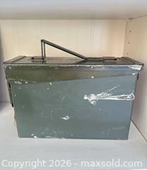 MaxSold Auction: Military-Style Olive Drab Steel Box - Kingston (Ontario, Canada) PARTNER MANAGED Downsizing Online Auction - Burbrook Road