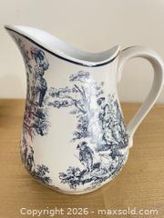 MaxSold Auction: Vintage Blue & White Pottery Pitcher - Kingston (Ontario, Canada) PARTNER MANAGED Downsizing Online Auction - Burbrook Road