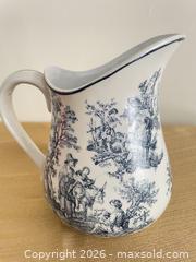 MaxSold Auction: Vintage Blue & White Pottery Pitcher - Kingston (Ontario, Canada) PARTNER MANAGED Downsizing Online Auction - Burbrook Road