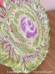 MaxSold Auction: Vintage Fitz and Floyd "Cabbage Leaf" Ceramic Plate - Kingston (Ontario, Canada) PARTNER MANAGED Downsizing Online Auction - Burbrook Road