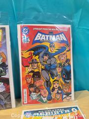 MaxSold Auction: DC first issues - Batman, the flash, superman, the spectres Harley Quinn  - Elgin (Ontario, Canada) SELLER MANAGED Downsizing Online Auction - Main Street