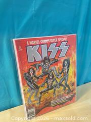 MaxSold Auction: Marvel comics KISS special, small tape repair on bottom left  - Elgin (Ontario, Canada) SELLER MANAGED Downsizing Online Auction - Main Street