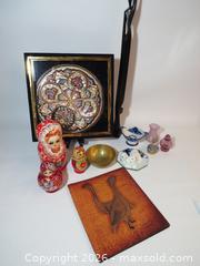 MaxSold Auction: Assorted Trinkets Lot with 3 Matryoshka Dolls, Glass & Brass - Toronto (Ontario, Canada) PARTNER MANAGED Downsizing Online Auction - Research Road (STORAGE)