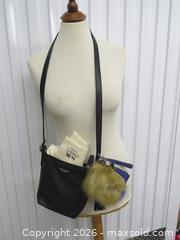 MaxSold Auction: Coach Black Leather Crossbody/Shoulder Bag with Fur Pom - Toronto (Ontario, Canada) PARTNER MANAGED Downsizing Online Auction - Research Road (STORAGE)