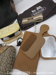 MaxSold Auction: Coach Two-Tone Black & Tan Pebbled Leather Tote with Accessories - Toronto (Ontario, Canada) PARTNER MANAGED Downsizing Online Auction - Research Road (STORAGE)