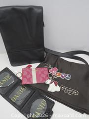 MaxSold Auction: Derek Alexander Black Leather Crossbody Small Messenger Bag - Toronto (Ontario, Canada) PARTNER MANAGED Downsizing Online Auction - Research Road (STORAGE)