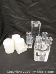 MaxSold Auction: Kosta Boda Clear Glass Candleholder Set - Toronto (Ontario, Canada) PARTNER MANAGED Downsizing Online Auction - Research Road (STORAGE)