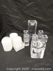MaxSold Auction: Kosta Boda Clear Glass Candleholder Set - Toronto (Ontario, Canada) PARTNER MANAGED Downsizing Online Auction - Research Road (STORAGE)