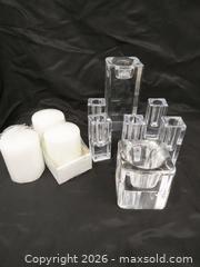 MaxSold Auction: Kosta Boda Clear Glass Candleholder Set - Toronto (Ontario, Canada) PARTNER MANAGED Downsizing Online Auction - Research Road (STORAGE)