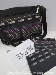 MaxSold Auction: LeSportsac Shoulder Tote with Multiple Zip Pouches & White Clutch - Toronto (Ontario, Canada) PARTNER MANAGED Downsizing Online Auction - Research Road (STORAGE)