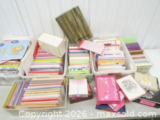MaxSold Auction: LOT OF 200+ GREETING CARDS, NOTE PADS AND ENVELOPES - Toronto (Ontario, Canada) PARTNER MANAGED Downsizing Online Auction - Research Road (STORAGE)