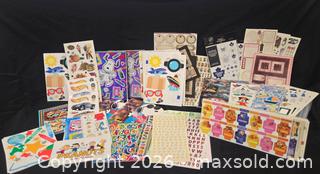 MaxSold Auction: Lot of Stickers, Sticker Sheets & Album with 12x12 Case - Toronto (Ontario, Canada) PARTNER MANAGED Downsizing Online Auction - Research Road (STORAGE)