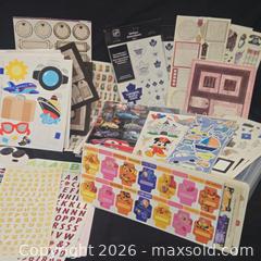 MaxSold Auction: Lot of Stickers, Sticker Sheets & Album with 12x12 Case - Toronto (Ontario, Canada) PARTNER MANAGED Downsizing Online Auction - Research Road (STORAGE)