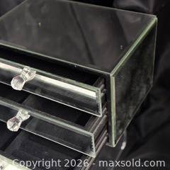 MaxSold Auction: Mirrored Jewelry Organizer Vanity Box with 3 Drawers - Toronto (Ontario, Canada) PARTNER MANAGED Downsizing Online Auction - Research Road (STORAGE)