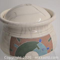 MaxSold Auction: Pair of Raku-Style Ceramic Vase and Lidded Jar - Toronto (Ontario, Canada) PARTNER MANAGED Downsizing Online Auction - Research Road (STORAGE)
