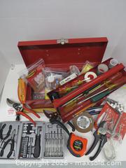MaxSold Auction: TOOLBOX WITH ASSORTED HAND TOOLS - Toronto (Ontario, Canada) PARTNER MANAGED Downsizing Online Auction - Research Road (STORAGE)
