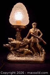 MaxSold Auction: 1930s Copper Figural Electric Table Lamp — “THE HUNTER” With Original Lead Crystal Art Dec - Newmarket (Ontario, Canada) SELLER MANAGED Downsizing Online Auction -  Brimson Drive (STORAGE)