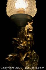 MaxSold Auction: 1930s Copper Figural Electric Table Lamp — “THE HUNTER” With Original Lead Crystal Art Dec - Newmarket (Ontario, Canada) SELLER MANAGED Downsizing Online Auction -  Brimson Drive (STORAGE)