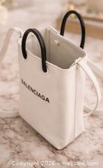 MaxSold Auction: Balenciaga Mini Shopping Tote – White Leather Crossbody - Newmarket (Ontario, Canada) SELLER MANAGED Downsizing Online Auction -  Brimson Drive (STORAGE)