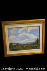 MaxSold Auction: Elegant Framed Landscape Painting – European Countryside Scene - Newmarket (Ontario, Canada) SELLER MANAGED Downsizing Online Auction -  Brimson Drive (STORAGE)