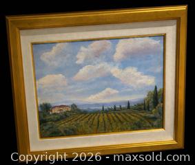 MaxSold Auction: Elegant Framed Landscape Painting – European Countryside Scene - Newmarket (Ontario, Canada) SELLER MANAGED Downsizing Online Auction -  Brimson Drive (STORAGE)