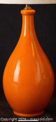 MaxSold Auction: Mid-Century Modern Orange Ceramic Table Lamp (c. 1950s–1960s) - Newmarket (Ontario, Canada) SELLER MANAGED Downsizing Online Auction -  Brimson Drive (STORAGE)