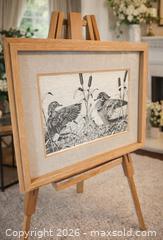 MaxSold Auction: Numbered Limited Edition Framed Print in Light Oak Frame - Newmarket (Ontario, Canada) SELLER MANAGED Downsizing Online Auction -  Brimson Drive (STORAGE)