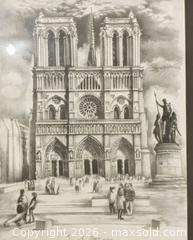 MaxSold Auction: Original Hand-Drawn Architectural Artwork – Notre-Dame Cathedral, Paris  - Newmarket (Ontario, Canada) SELLER MANAGED Downsizing Online Auction -  Brimson Drive (STORAGE)