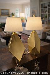 MaxSold Auction: Pair of Mid-Century Modern Faceted Brass Table Lamps  - Newmarket (Ontario, Canada) SELLER MANAGED Downsizing Online Auction -  Brimson Drive (STORAGE)