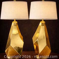 MaxSold Auction: Pair of Mid-Century Modern Faceted Brass Table Lamps  - Newmarket (Ontario, Canada) SELLER MANAGED Downsizing Online Auction -  Brimson Drive (STORAGE)