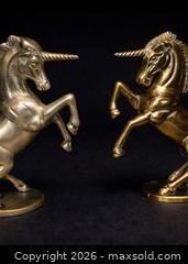 MaxSold Auction: Pair of Solid Brass Unicorn Sculptures – Mythical Decorative Art  - Newmarket (Ontario, Canada) SELLER MANAGED Downsizing Online Auction -  Brimson Drive (STORAGE)