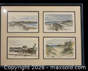 MaxSold Auction: Set of Four Original French Maritime Ink & Watercolor Drawings, Signed H. V., 1981 - Newmarket (Ontario, Canada) SELLER MANAGED Downsizing Online Auction -  Brimson Drive (STORAGE)