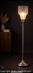 MaxSold Auction: Vintage Crystal-Glass Floor Lamp – Sculptural Glow in Polished Chrome  - Newmarket (Ontario, Canada) SELLER MANAGED Downsizing Online Auction -  Brimson Drive (STORAGE)