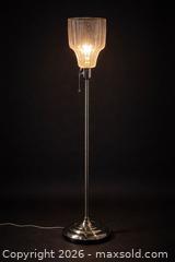 MaxSold Auction: Vintage Crystal-Glass Floor Lamp – Sculptural Glow in Polished Chrome  - Newmarket (Ontario, Canada) SELLER MANAGED Downsizing Online Auction -  Brimson Drive (STORAGE)