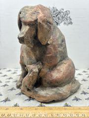 MaxSold Auction: Bronze-Antiqued Ceramic Dog with Puppy Sculpture, 6–9 in - Gull Lake (Alberta, Canada) SELLER MANAGED Reseller Online Auction -  Stuart Avenue
