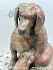MaxSold Auction: Bronze-Antiqued Ceramic Dog with Puppy Sculpture, 6–9 in - Gull Lake (Alberta, Canada) SELLER MANAGED Reseller Online Auction -  Stuart Avenue