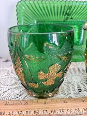 MaxSold Auction: Green Delaware Carnival Glass Set — Creamer, Tumbler & Relish Tray - Gull Lake (Alberta, Canada) SELLER MANAGED Reseller Online Auction -  Stuart Avenue