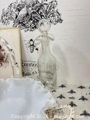 MaxSold Auction: Milk Glass Brides Basket, Glass Bottle with Stopper & Cabinet Card - Gull Lake (Alberta, Canada) SELLER MANAGED Reseller Online Auction -  Stuart Avenue