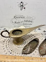 MaxSold Auction: Vintage Brass Oriental-Inspired Collectible Lot Incense Burner and Ashtrays - Gull Lake (Alberta, Canada) SELLER MANAGED Reseller Online Auction -  Stuart Avenue