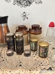 MaxSold Auction: Vintage Mixed Salt & Pepper Shaker Lot with Mother-of-Pearl - Gull Lake (Alberta, Canada) SELLER MANAGED Reseller Online Auction -  Stuart Avenue